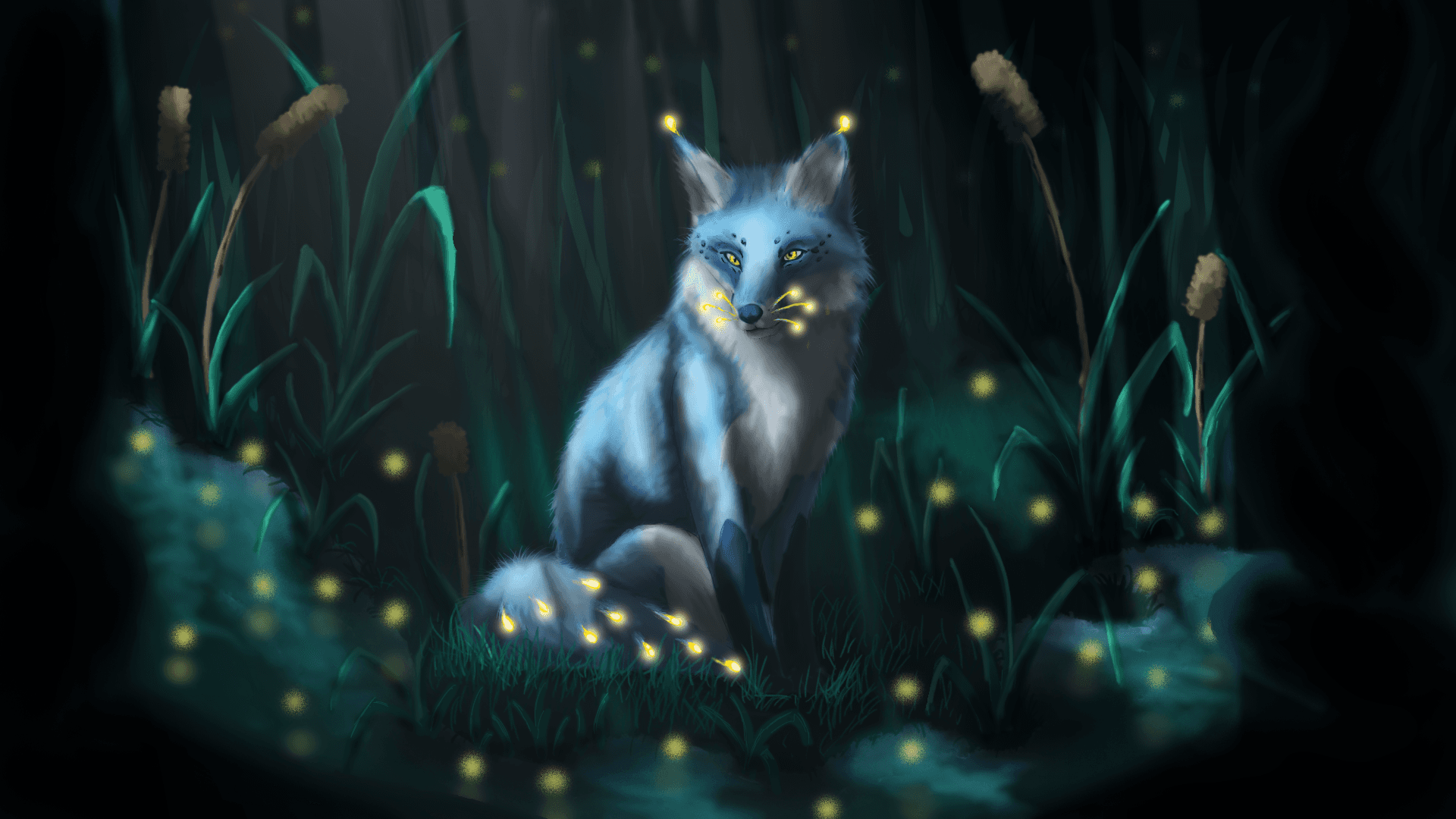 glowing fox